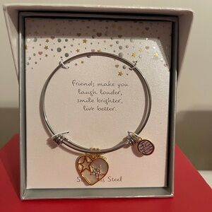 New Stainless Steel Friendship Charm Bracelet